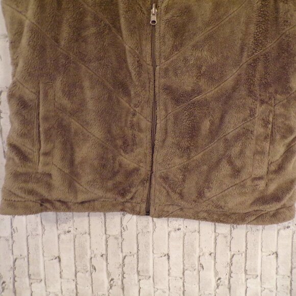 Columbia Women's Fleece Lined Corduroy Reversible Vest. Light Brown. EUC - Picture 6 of 10